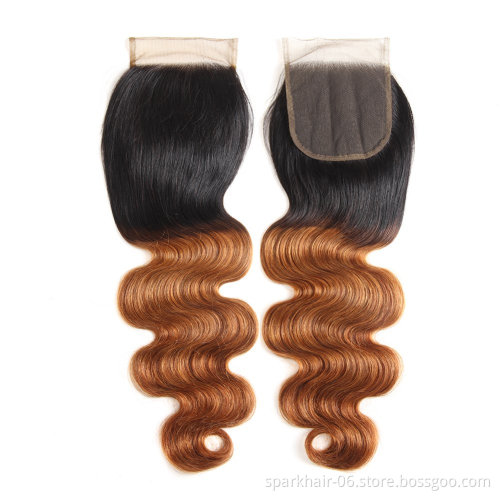 SPARK 10A Ombre Body Wave Bundles Honey Brown 1b/30 Human Hair Bundles Ombre Brazilian Virgin Hair Weave Bundles 3